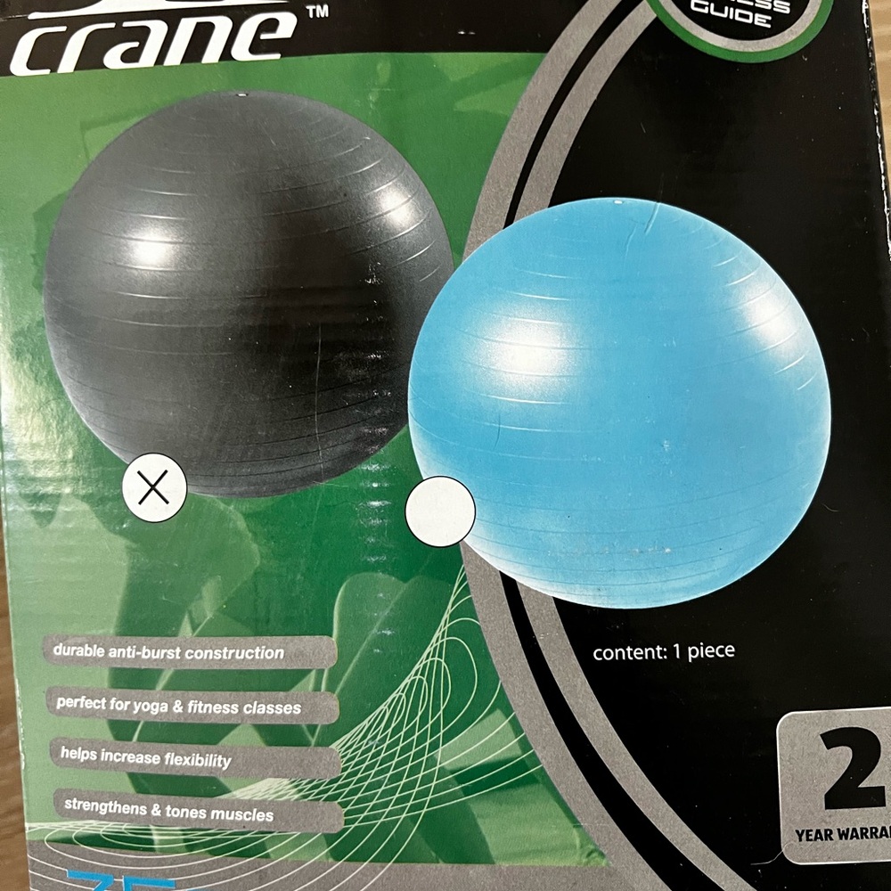 🆕 75cm Exercise Ball with Foot Pump & Fitness Guide | Anti-burst | Dark Gray